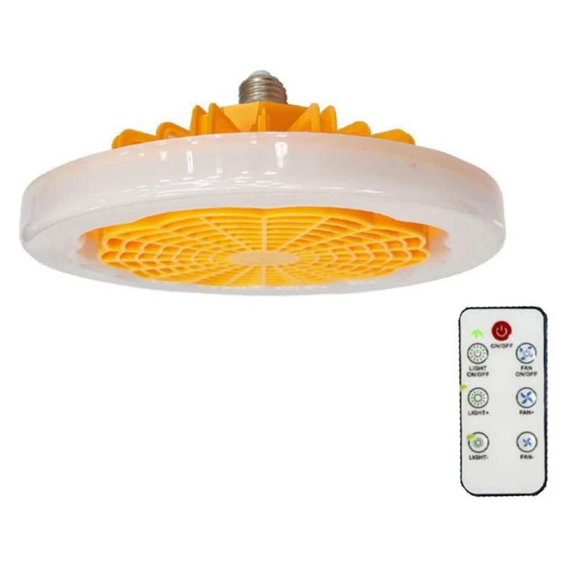 E27 Ceiling Fan With Light & Remote Control, Smart Fan Light, Lighting Fan, LED Ceiling Fan Lamp For Bedroom Kitchen