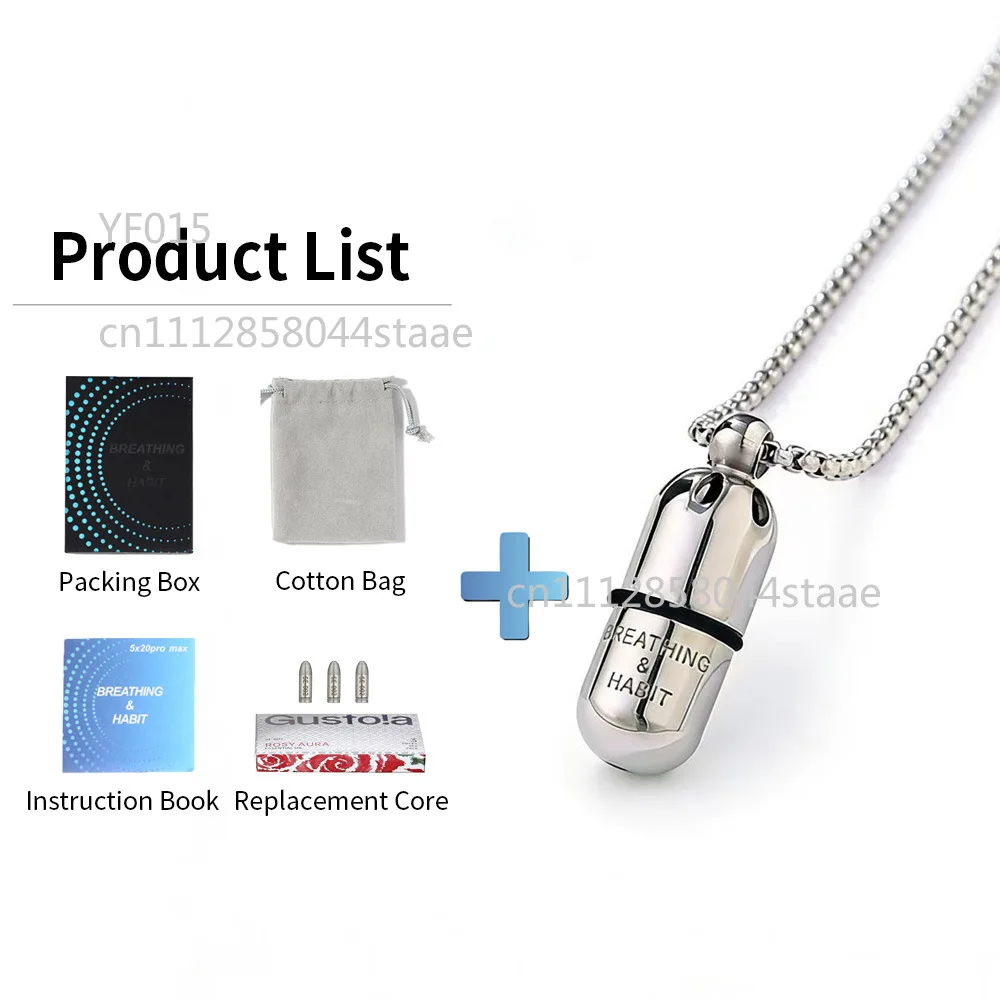 M9 ball bottle essential oil necklace replacement core DIY open smear cherry blossom aromatherapy stress relief anxiety jewelry