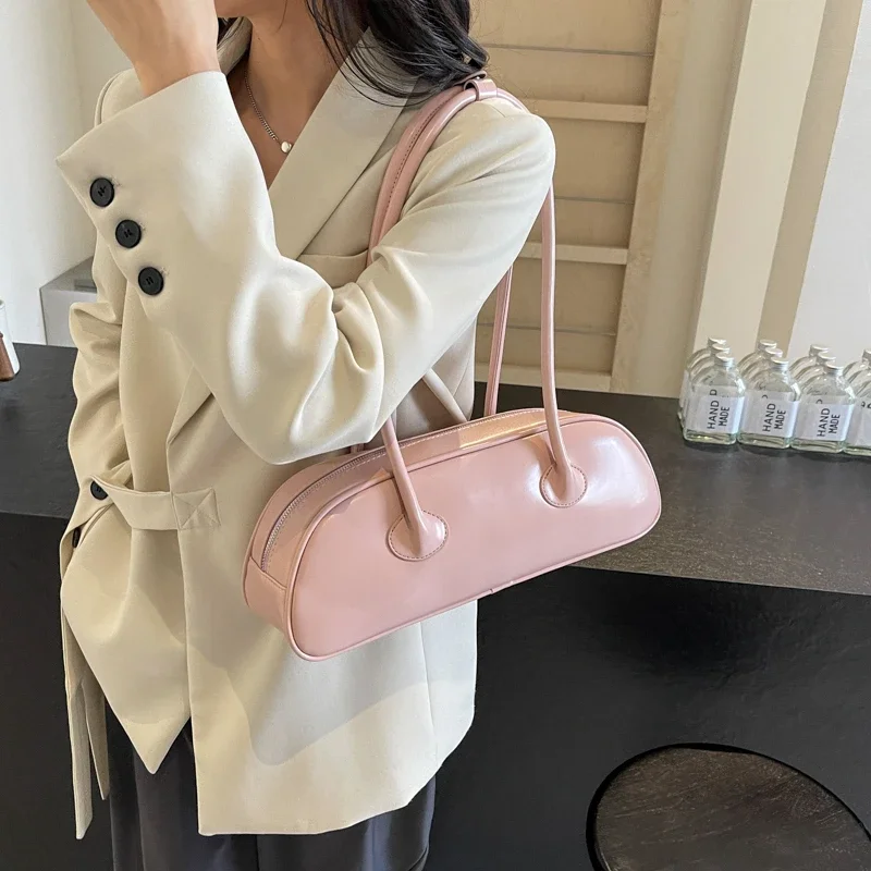 LEFTSIDE Design Pu Leather Large Shoulder Bags for Women 2024 New Trend Female Crossbody Bag Solid Color Handbags and Purses RED