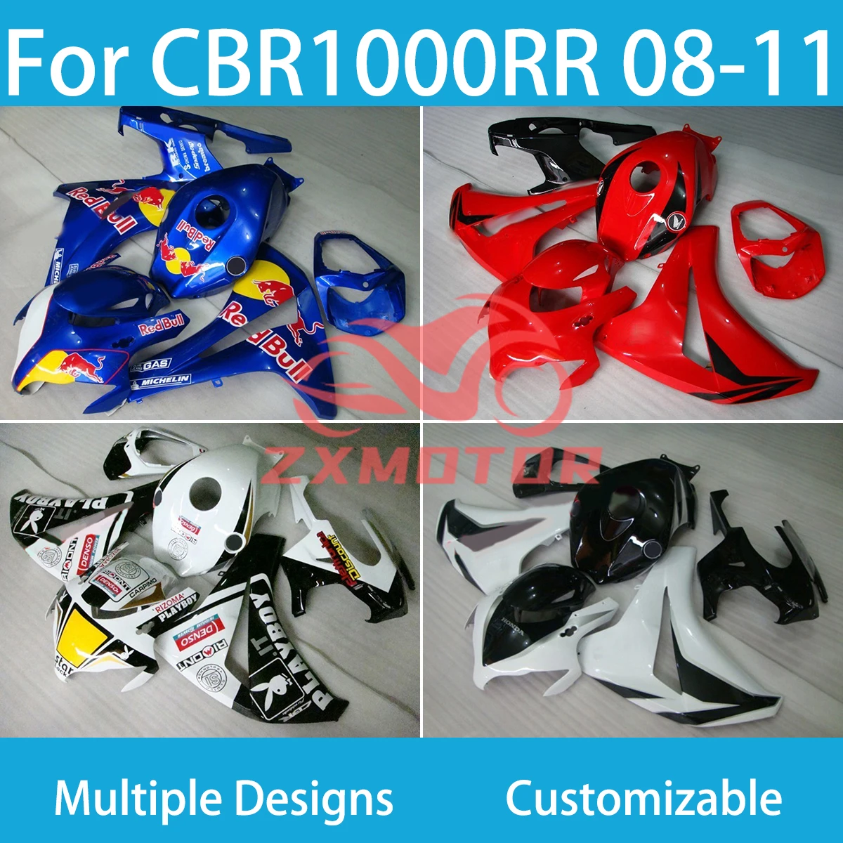 Customizable Color Motorcycle Fairing for Honda CBR 1000RR 2008 2009 2010 2011 Best-Selling Injection Moulds CBR 1000 RR 08-11