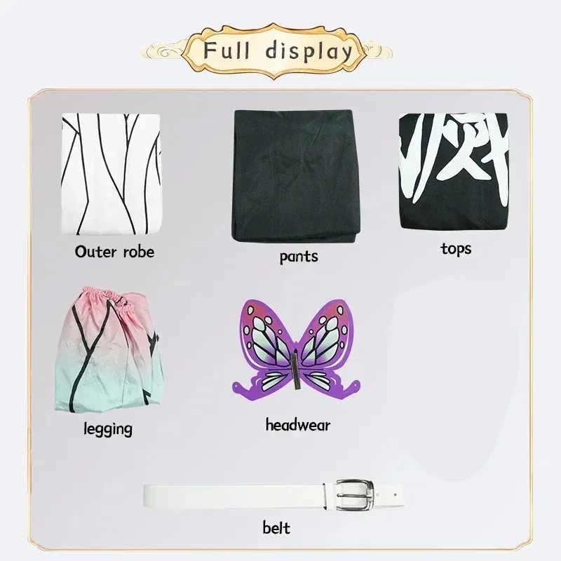 Kochou Shinobu Cosplay Costume Japanese Anime Carnival Party Adult Uniform Girl Halloween Costume for Kids Children