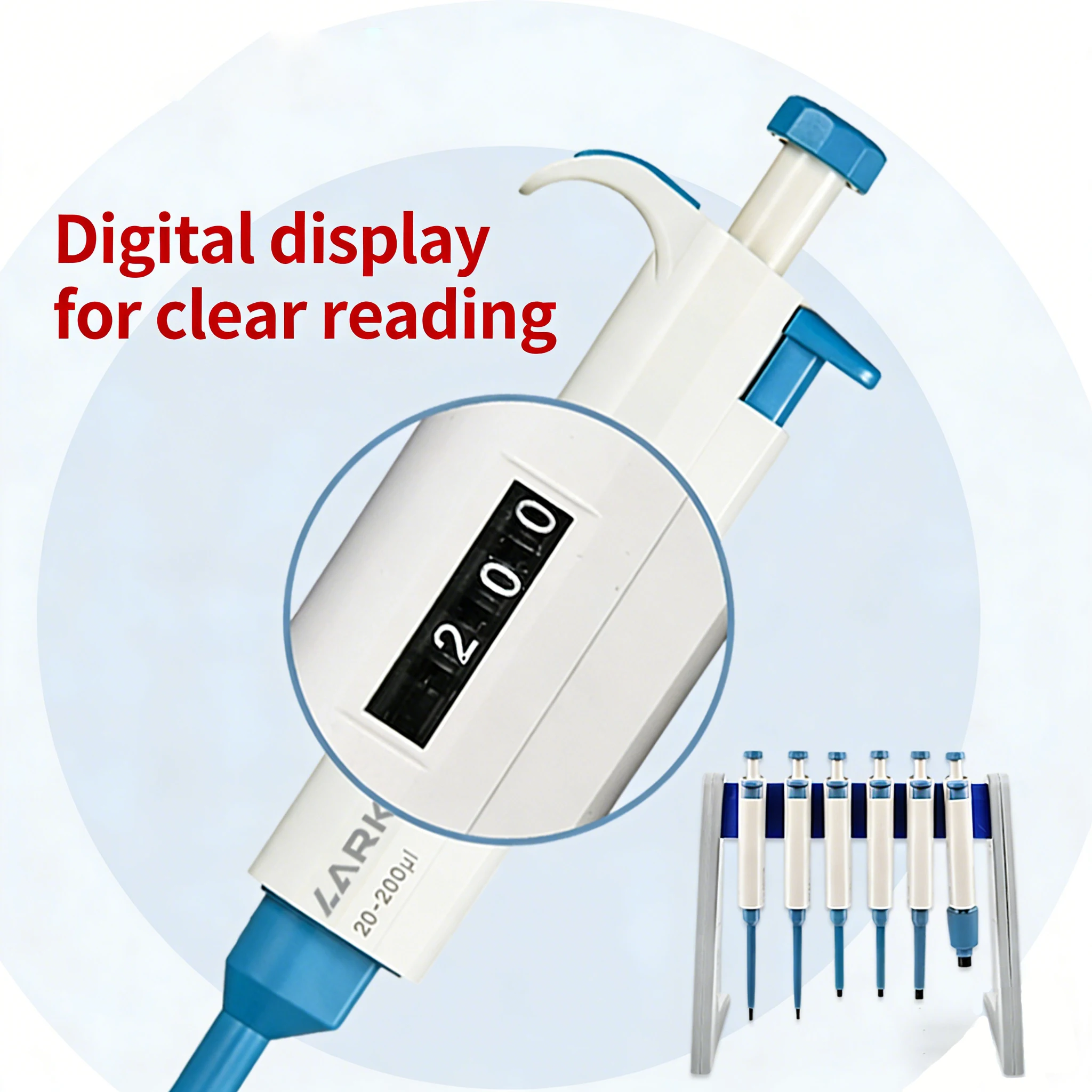 Pipeta De Laboratório Micropipeta Digital De Canal Único Ajustável Com Pontas De Pipeta