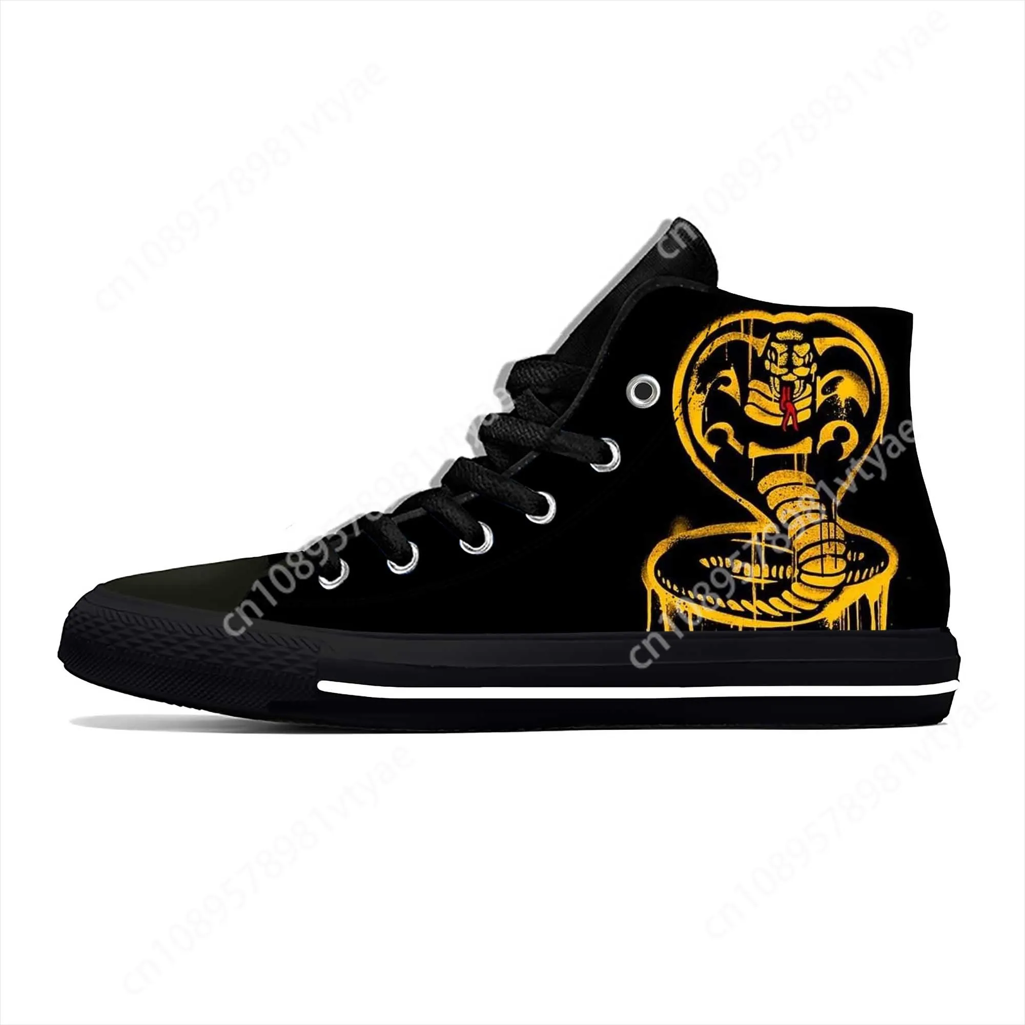 Kai Karate Anime Cartoon Fang Fashion Cobra Eagle Casual Cloth Shoes High Top Comfortable Breathable 3D Print Men Women Sneakers