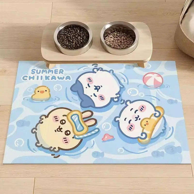 

Anime Cartoon Kawaii Chiikawa Usagi Pet Placemat Diatom Mud Absorb Water Prevent Food Leakage Small Cushion Easy To Take Care Of