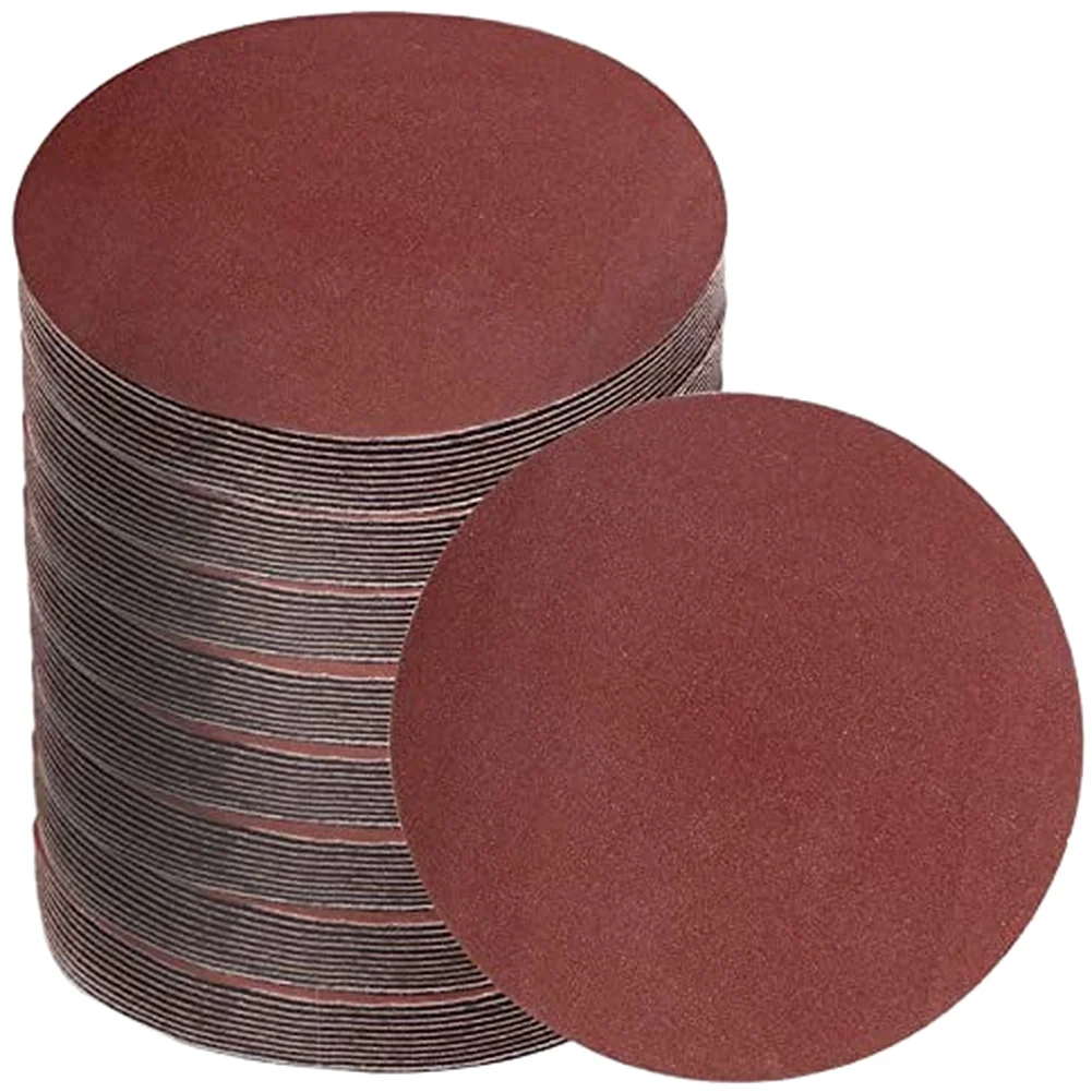 8 Inch 200mm Flocking Sanding Discs 60-2000 Grit Assortment 80PCS Red Abrasive Paper Set For Wood Metal Polishing Finishing Tool