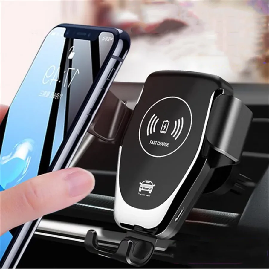 

Automatic Clamping Wireless Car Charger Air Vent Phone Holder 360 Degree Rotation USB Charging Mount Bracket For iphone Android