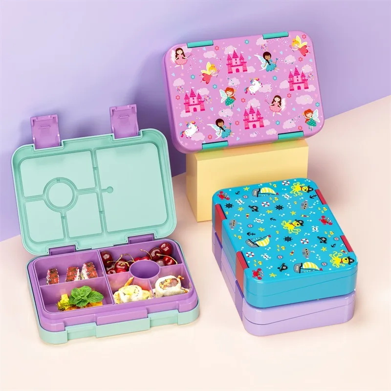 Adorable Kids Lunch Box Student Microwave Safe Travel Bento Box Halloween Container Portable Leak Proof Fruit Salad Bento Box