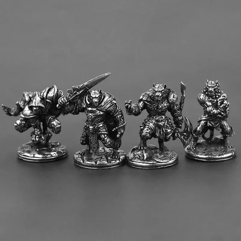 Миниатюры тигра-воина из сплава, игрушечные автомобильные украшения, доспехи, статуэтка самурая, фигурки «сделай сам», миниатюры, крутые подарки для мужчин