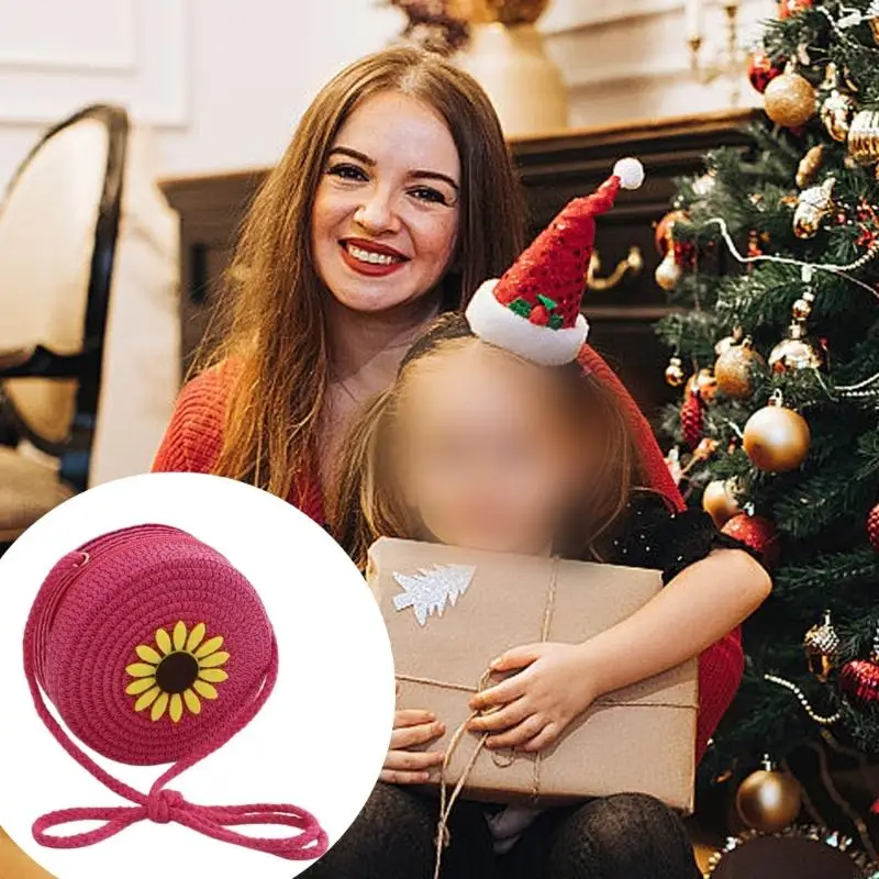 

Натуральная соломенная тканая мешка для кросс кубика для детей легкий случай повседневного использования аксессуар 20CA