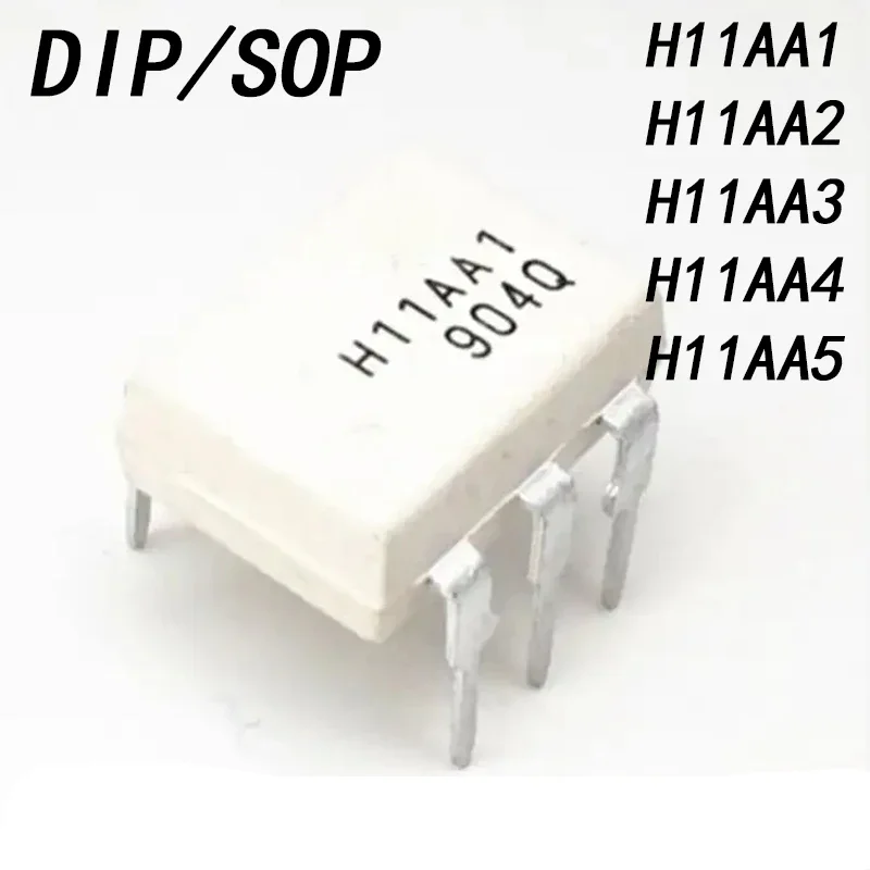 10 unids/lote H11AA1 DIP-6 SOP-6 H11AA2 H11AA3 H11AA4 H11AA5 entrada DIP/SOP/fototransistor optoacopladores nuevos