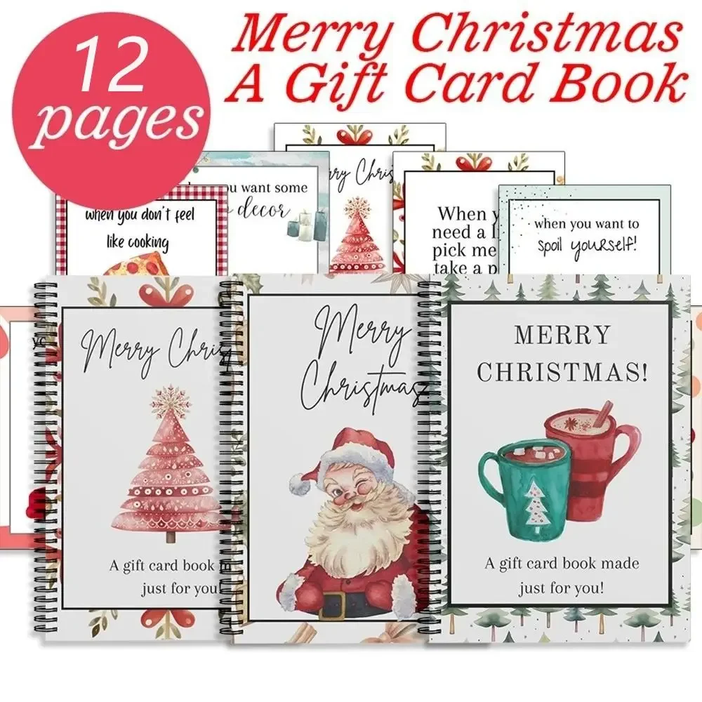 Christmas Card Book Holder Organizer Festive Storage Album for Holiday Exchange Party School Home Family Keepsake Scrapbook