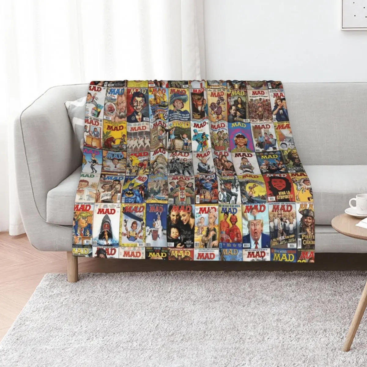 Mad Magazine Throw Blanket Warm Napping Blanket for Office Couch Bed