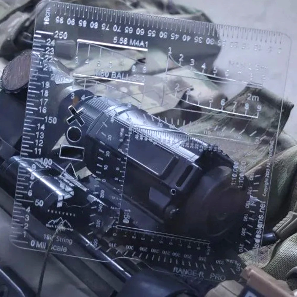 مسطرة صيد عالية الدقة 900 متر قياس بطاقة مكتشف المدى أداة مسطرة الشريحة قالب مساعد للكشف عن المدى الطويل