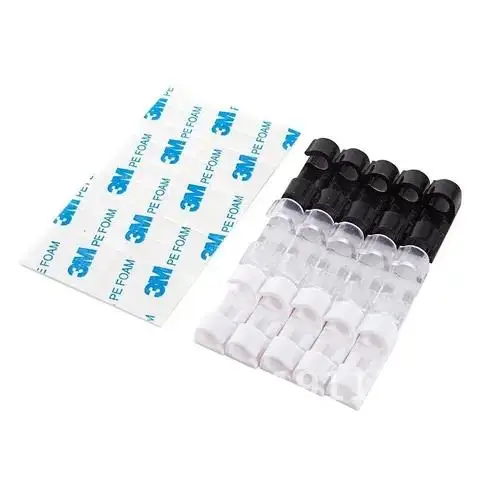 Cable Organizer Clips Cable Management Desktop & Workstation ABS Wire Manager Cord Holder USB Charging Data Line Bobbin Winder