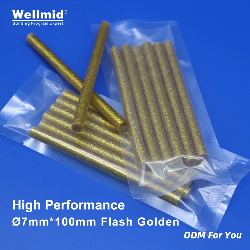 7mm 11mm×100mm Flash Golden Eure Hot Melt Glue Sticks For Heat Pistol Gun Adhesive Araldite DIY Tools Repair Alloy Accessories