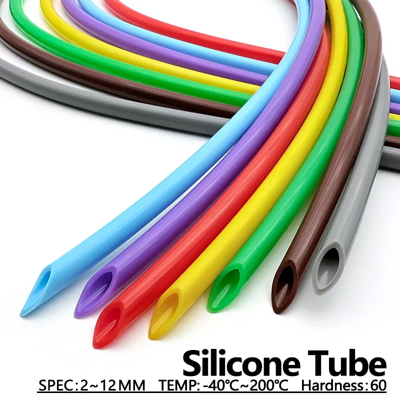 

Нетоксичная пищевая силиконовая трубка 1 м, гибкая, внутренний диаметр 2 мм, 3 мм, 4 мм, 6 мм, 8 мм, 10 мм, 12 мм, цветной шланг для домашнего пивоварения, перекачки воды и воздуха
