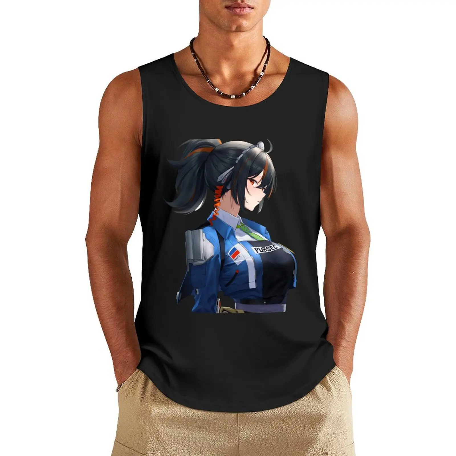 

ZZZ - Officer Zhu Yuan Tank Top Bodybuilding clothing man quick-drying t-shirt Men's t shirt Fitness men clothing