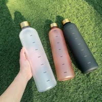 1000ml Large-Capacity Sports Cup Summer Sports And Fitness Sturdy Drop-Resistant Plastic Cup Gradient Colour Water Cups