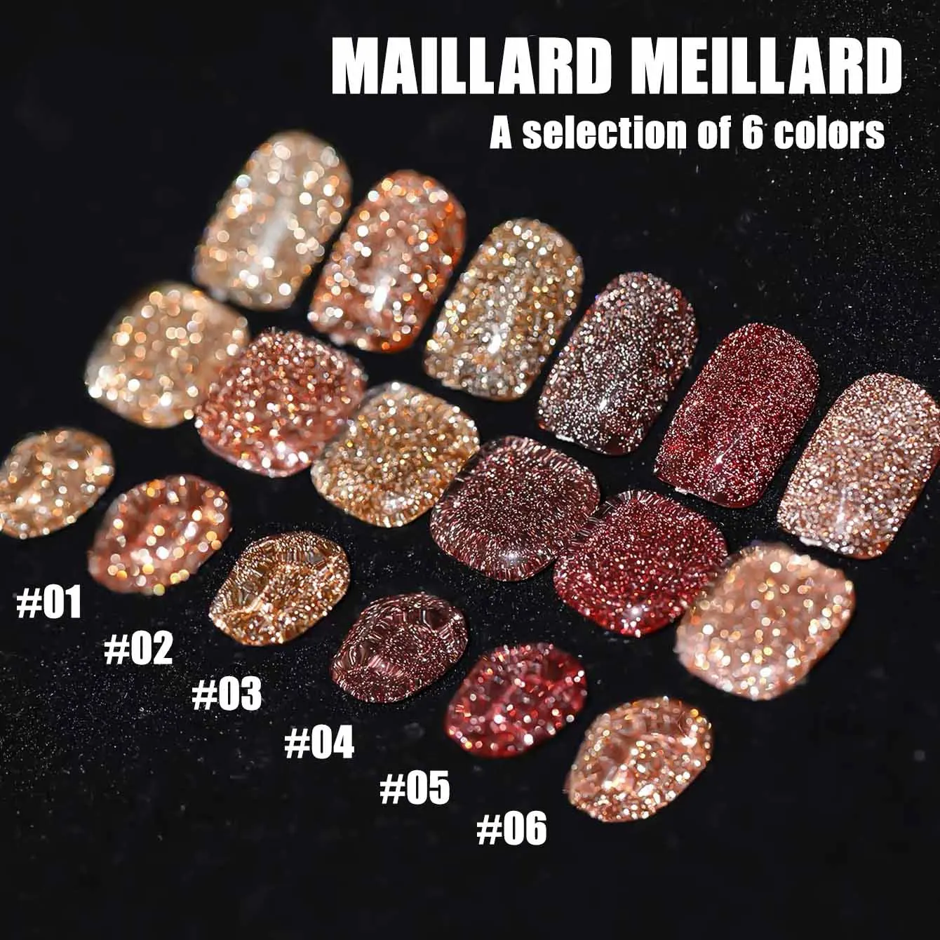 12ML Autunno Unghie Flash Maillard Disco Diamante Rotto Glitter Gel Smalto per Natale Halloween Nail Art Salon e Home