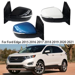Car Accessories Rearview Mirror Assembly For Ford Edge 2015-2021 Auto Electric Folding Turn Signal Heating Electric Adjustment