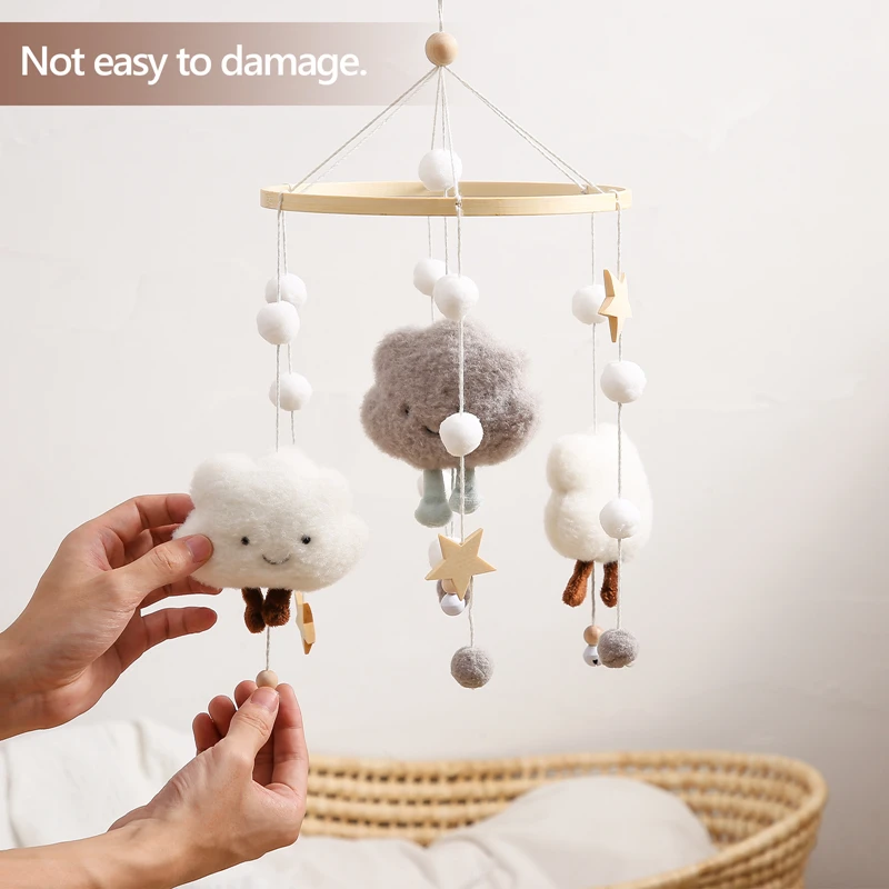 Nuage hochets bébé berceau Mobiles jouets 0-12 mois cloche boîte à musique nouveau-né lit cloche enfant en bas âge hochets carrousel pour jouet Musical cadeau