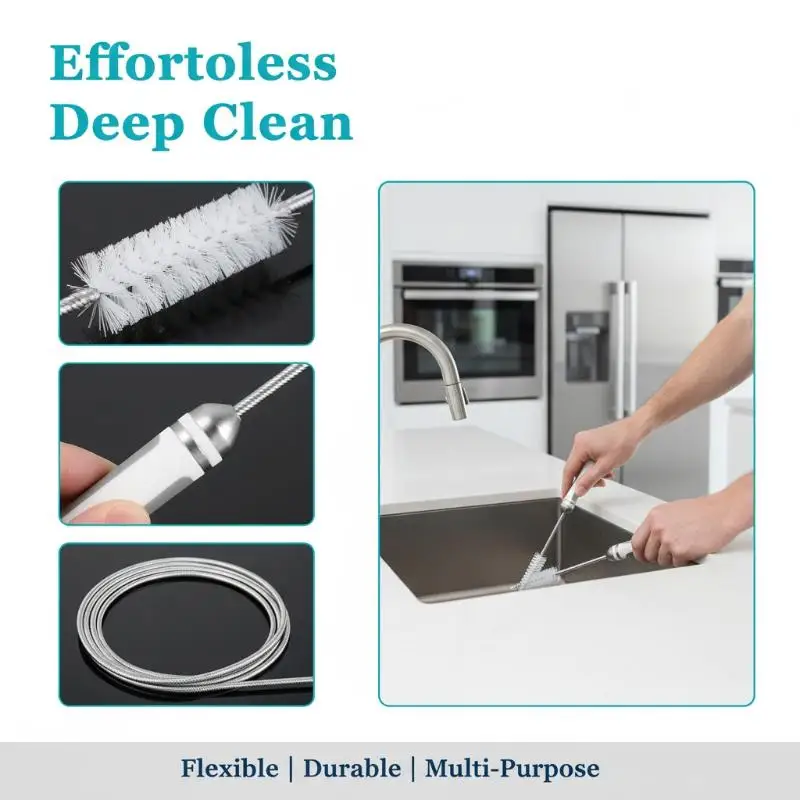 6m Air Conditioner Drain Pipe Dredging Brush Extra Long Pipe Tube Cleaner