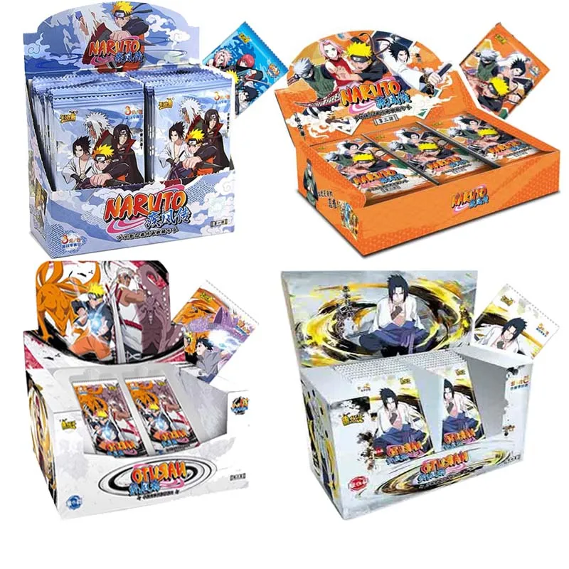 Wholesales 24BOX Naruto Collection Booster Box Cards Kayou Full Set Uzumaki Uchiha Anime Playing Game Cartas Christmas Gift