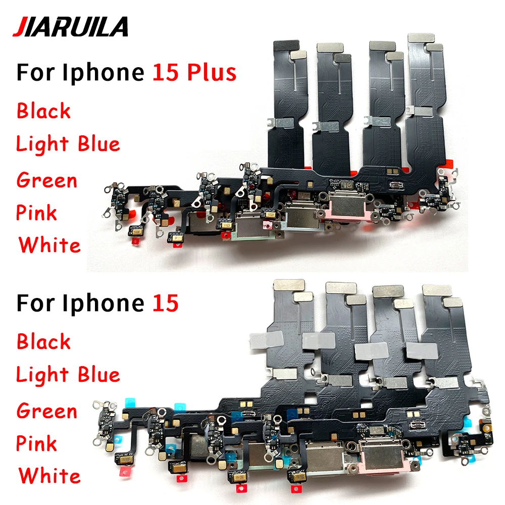 NEW USB fast Charging Port Dock Charger Plug Connector Board Flex Cable For Iphone 15 Pro Max / 15 Plus With Microphone