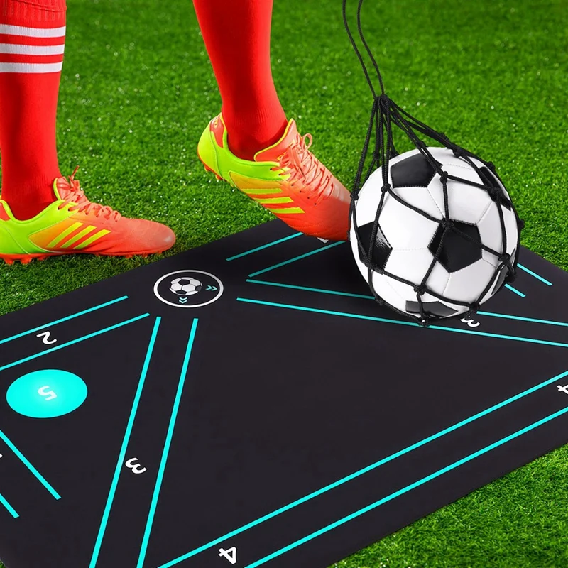 Football Kick Trainer, Soccer Footwork Training Mat, Posture Assistance Non-Slip Football Footstep Trainer Mat