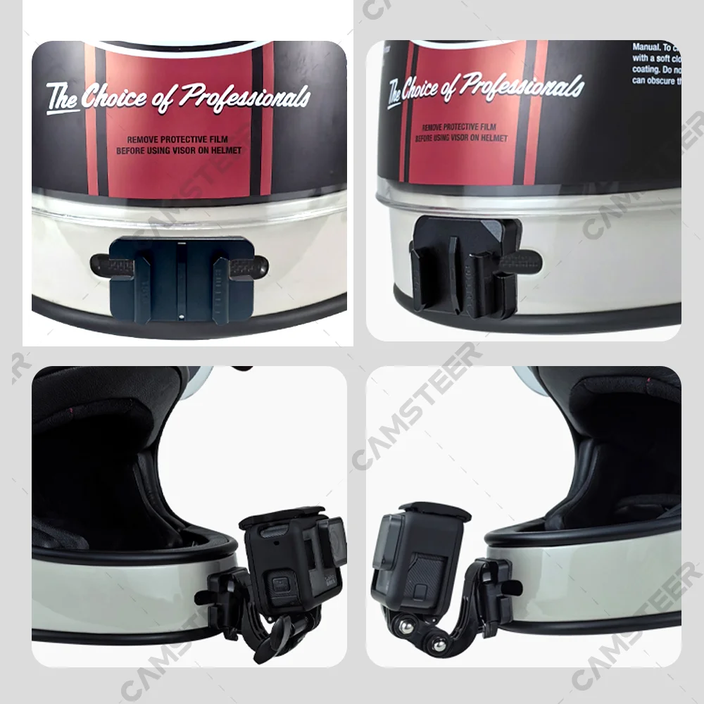 for BELL BULLITT Custom Aluminium Helmet Chin Mount fits GoPro Hero 12 11 10 9 Insta360 X4 X3 Ace pro DJI Action 3 4 Camera