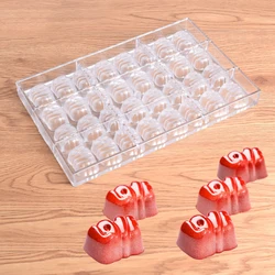 32 Cells Love Shape Choc Moulds Polycarbonate Chocolate Molds PC Candy Bake Tray Valentine's Day Confectionery Baking Tools