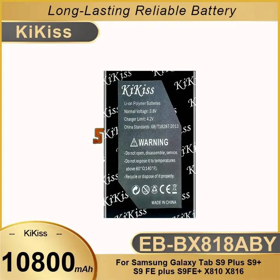 

Long-Lasting EB-BX818ABY Tablet Battery Fast Charging For Samsung Galaxy Tab S9 Plus S9+ FE S9FE+ X810 X816 10800Mah