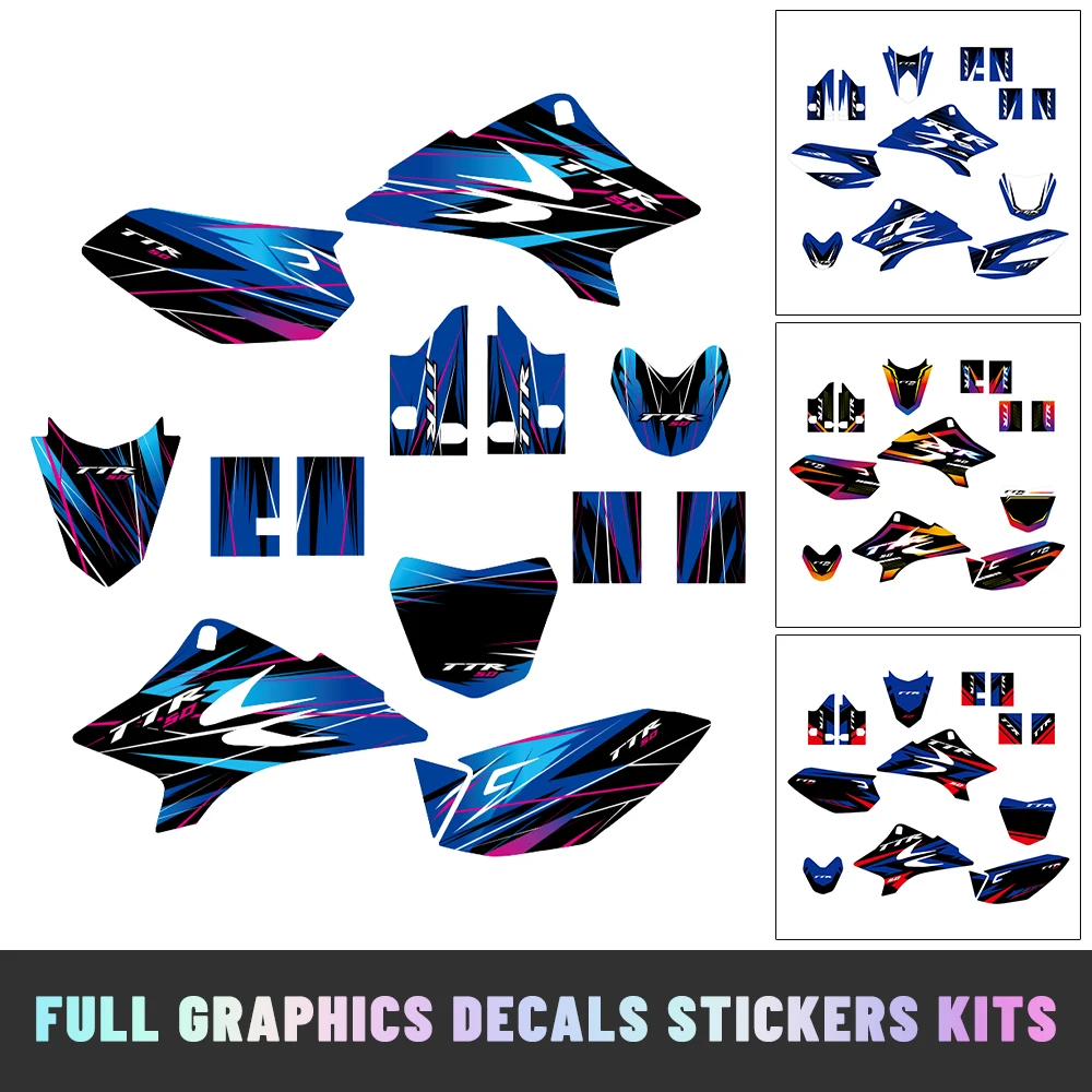 

Motocross Fairing Graphics Background Decorat Decals Stickers Kits Fit for Yamaha TTR50 TTR 50 2006- 2015 2007