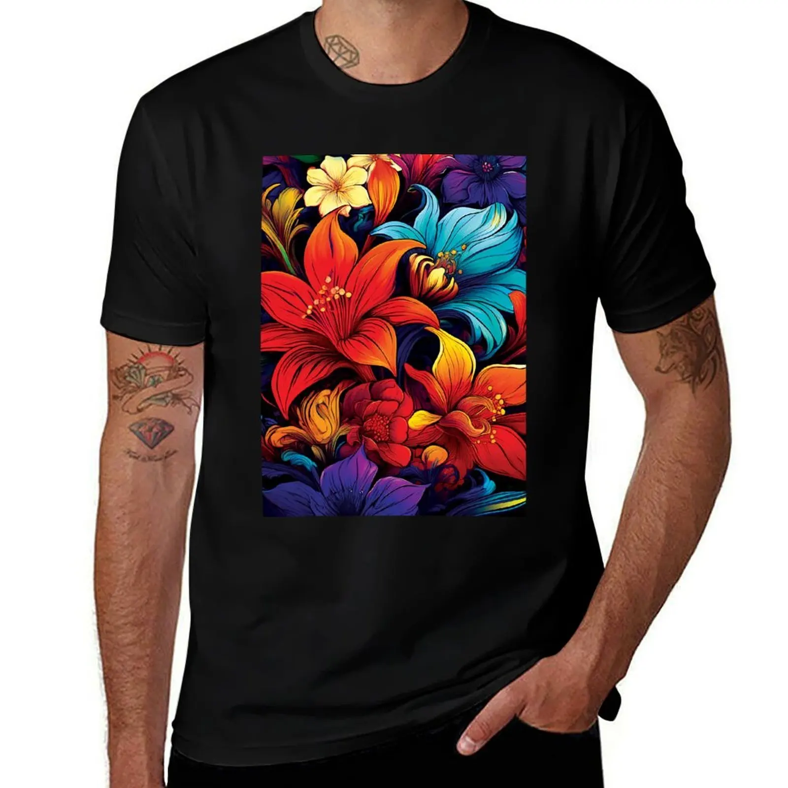 

Flowers T-Shirt quick-drying anime stuff new gifts and t-shirts Men's clothing
