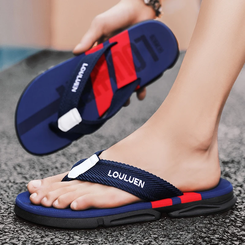 Summer Men's Slippers Flip Flops Outdoor Indoor Comfortable Soft Slides Casual Shoes Men Beach Sandals Outdoor Men Home Slippers image 5