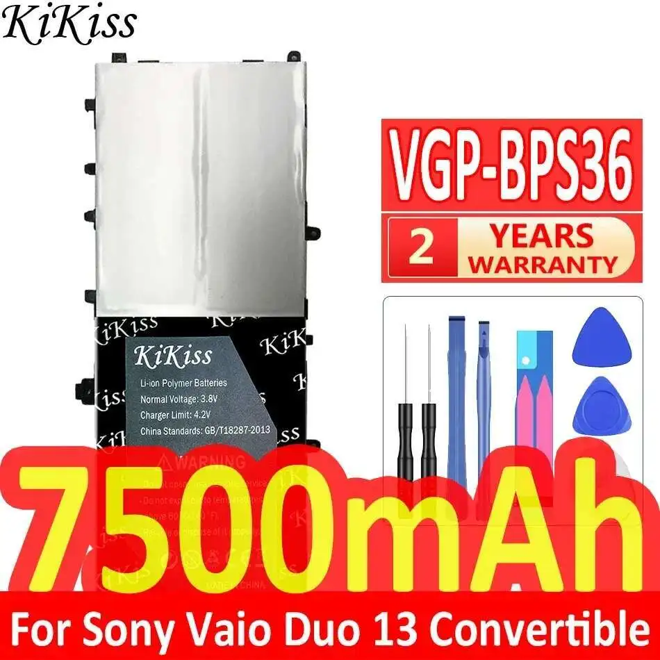 

Safe For Sony Vaio Duo 13 Duo13 Convertible Touch 13.3" SVD13211CG 7500Mah Vgp-BPS36 Laptop Battery