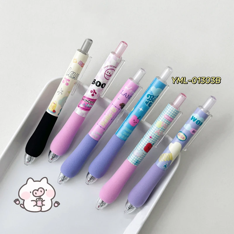 4Pcs 6Pcs/Set Sweet Dream Series 0.5mm Gel Pen For Students High Quality Cute Quick Drying Writting Pen School Office Supplies