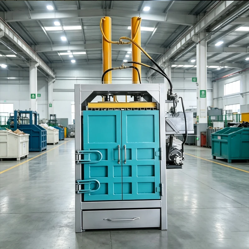 Vertical Hydraulic Compactor Baler Waste Paper Plastic Tire Recycling Baling Equipment Customized