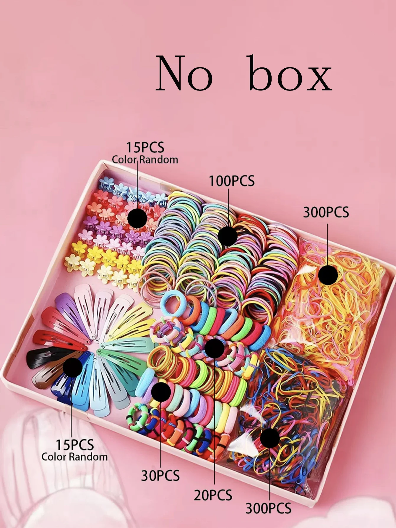 780pcs Girls Colorful Hair Bands Set Kids Hair Accessories Elastic Hair Sets Children Ponytail Holder Scrunchies Baby Cute Head