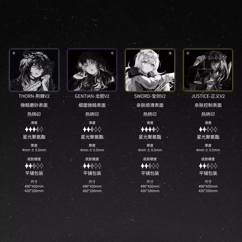 Aimstar Thorn E-Sports Gaming Mousepad Smooth FPS Non-Slip 3.5mm Customizable Computer Office Mouse Pads Accessories