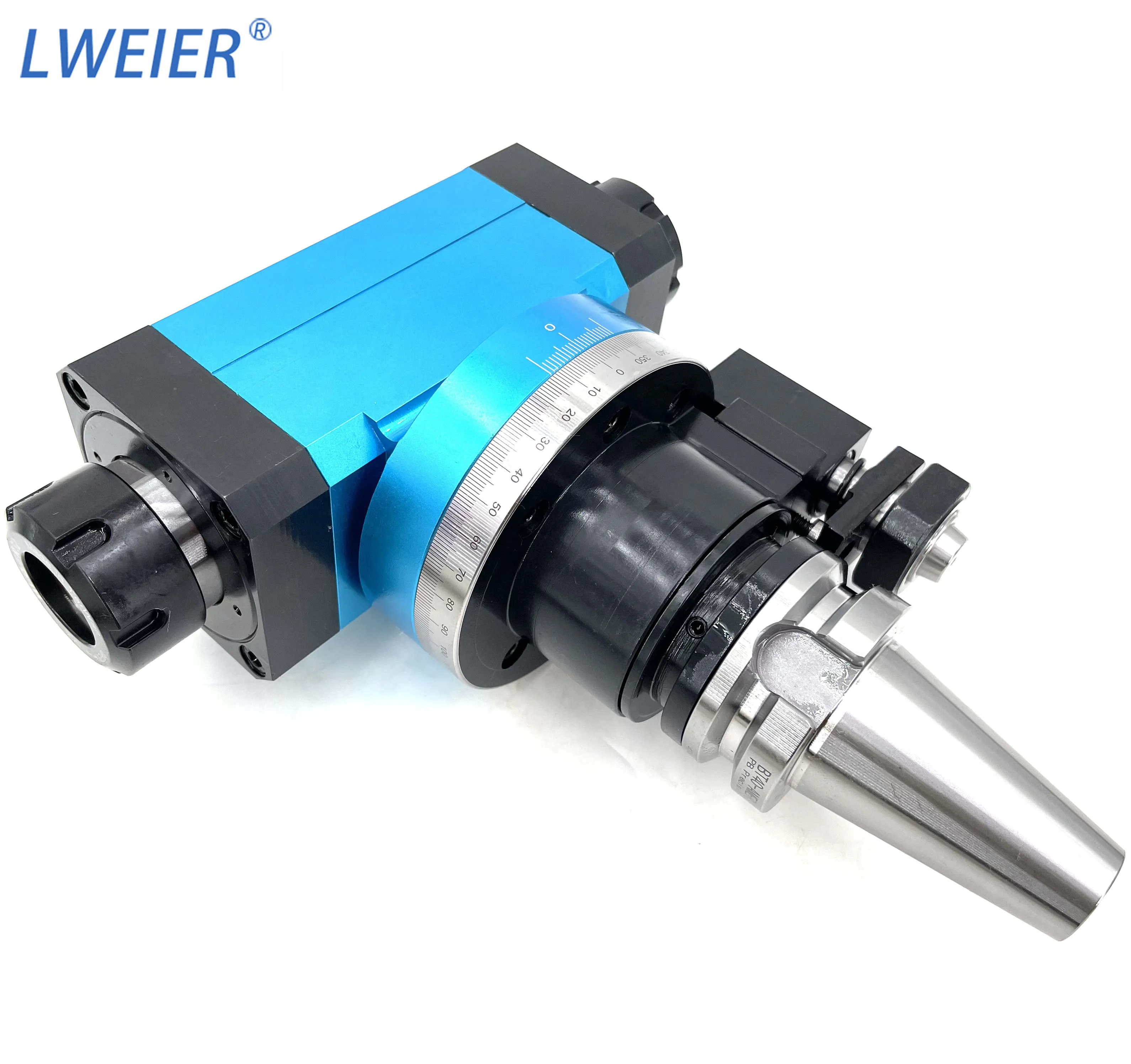 CNC Machining Center Dual  Angle Head Bidirectional Output Side Milling  BT40 BT50-90 Degree Right Angle Milling