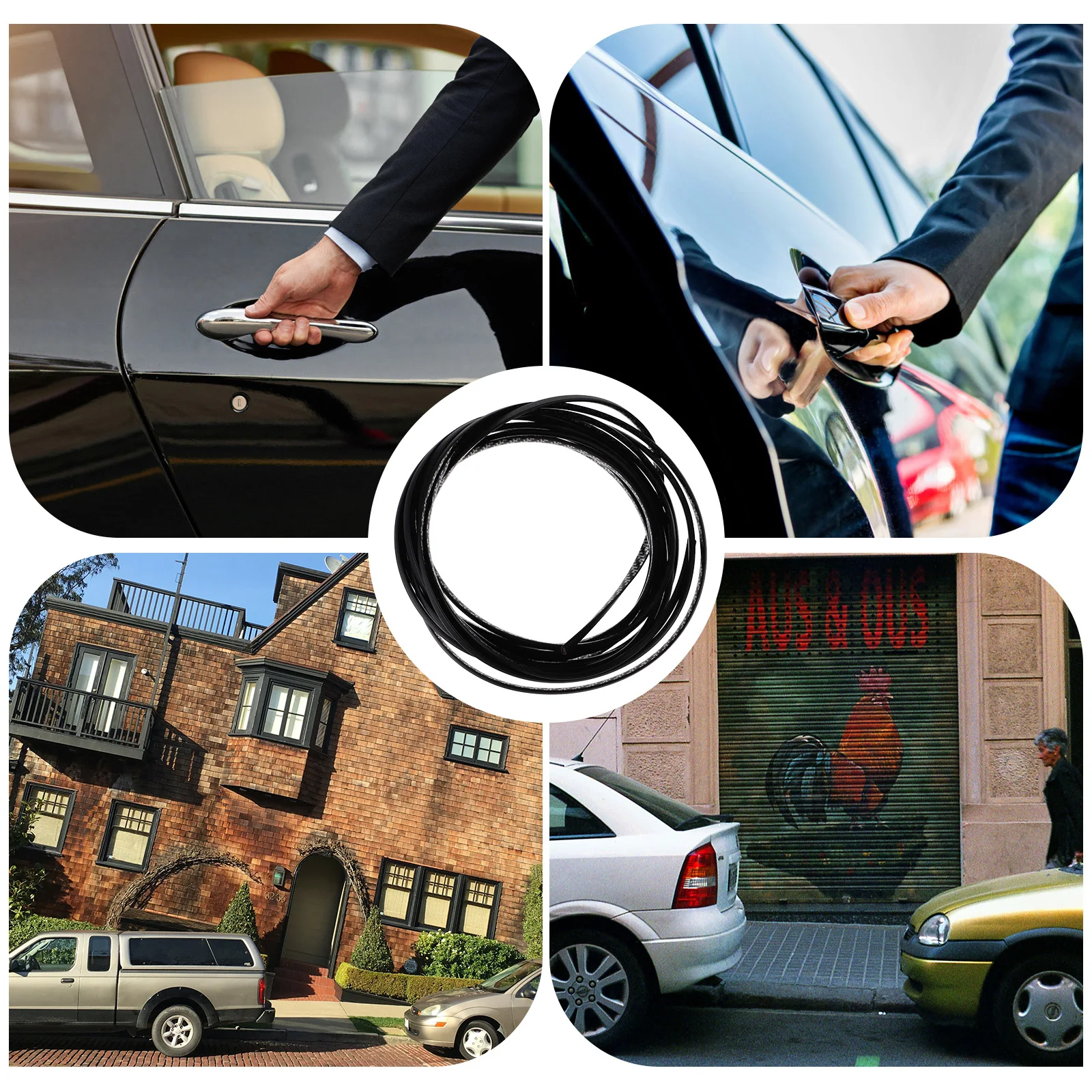 

2 Pcs Car Door Guards PVC Anti Scratch Protector Bumper Strip Crash Sticker Auto Trim Door Collision Guard Accessories