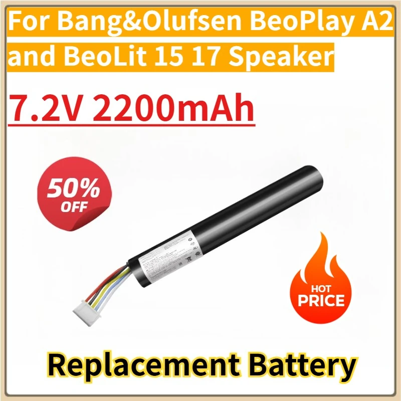 

New Replacement Battery 7.2V 2200mAh for Bang&Olufsen BeoPlay A2 and BeoLit 15 17 Speaker