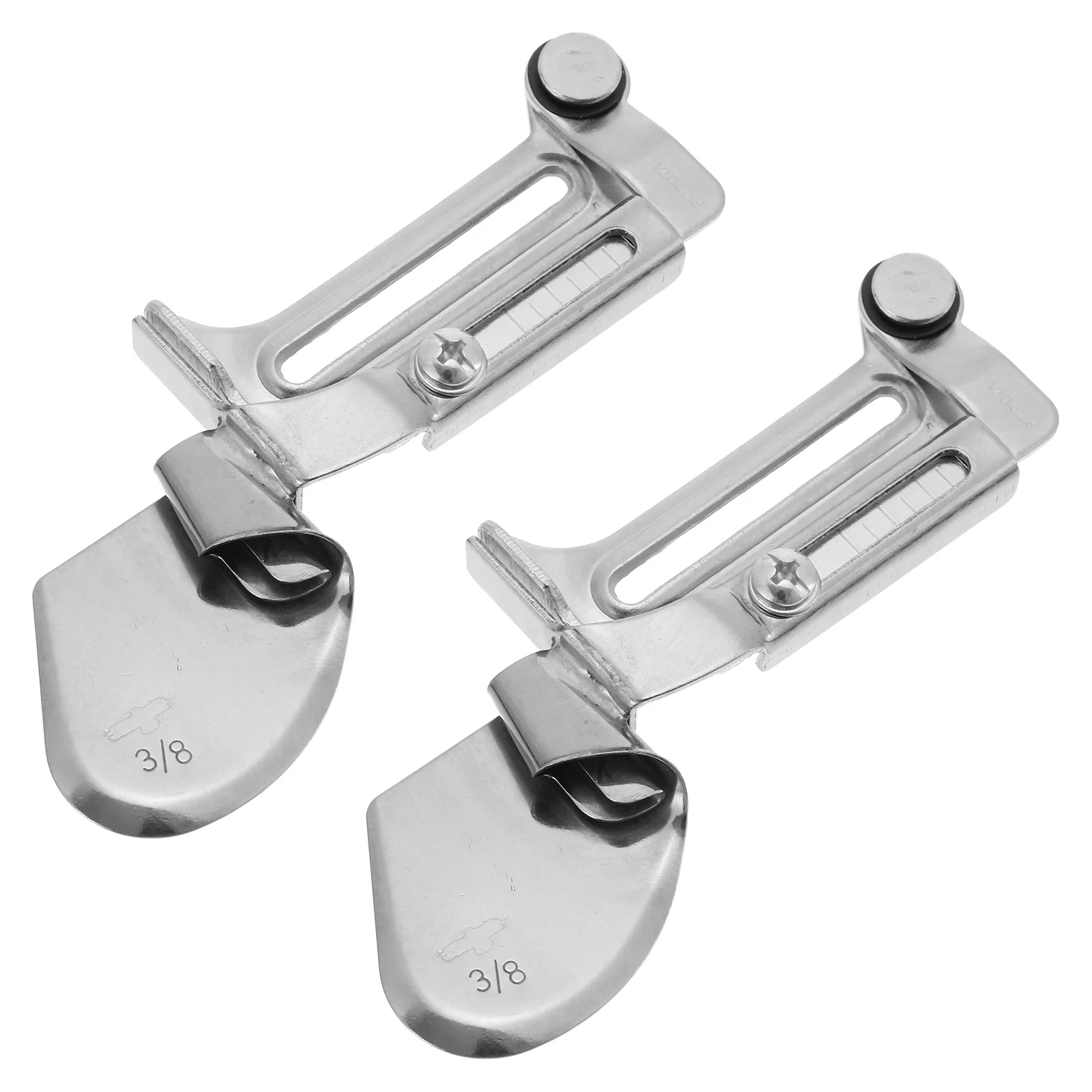 2Pcs Sewing Machine Binder Stainless Steel Curling Presser Feet Easy Install for Home Overlock Binding Tool Replacement