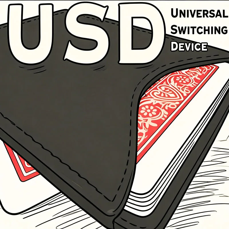 USD - Universal Switch Device By Pablo Amira and Alan Wong Close Up Street Mentalism Classic Card Magic Tricks Props