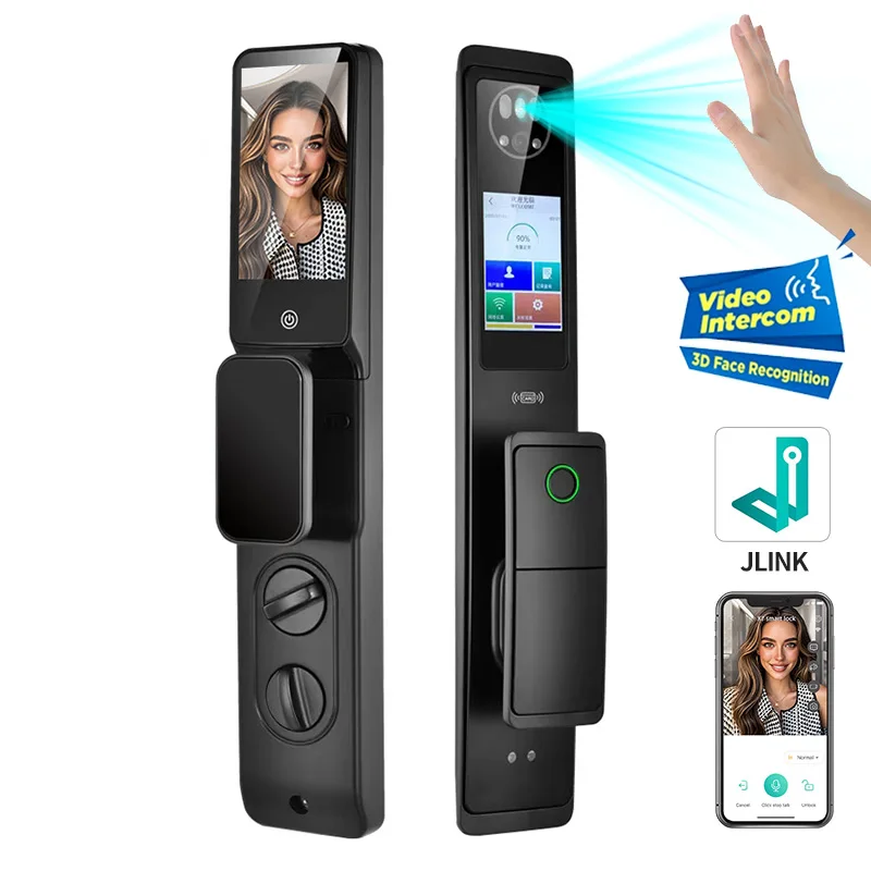 

Smart lock real-time intercom wireless application fingerprint smart palm vein 3D facial recognition door lock