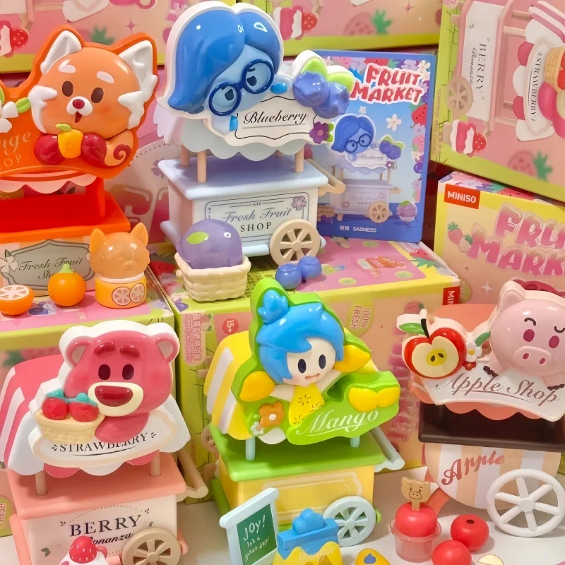 MINISO Disney Pixar série de marché aux fruits figurines d'anime Toy Story à l'envers boîte aveugle ornement de collection cadeau mystère en gros