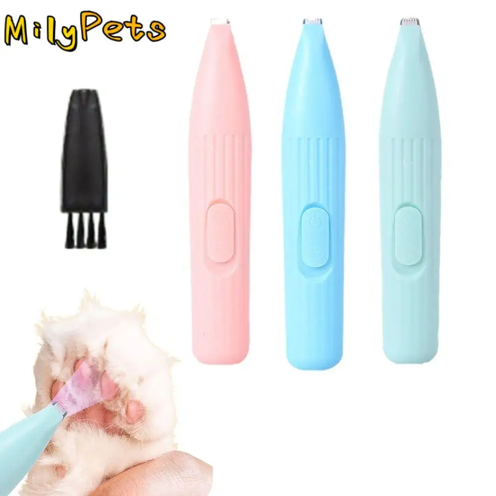 Recortador de patas de gato inalámbrico, recortador LED de áreas pequeñas, cortaúñas para perros para el cuidado, hoja de cerámica, removedor de pelo de pies de poco ruido, almohadillas para patas
