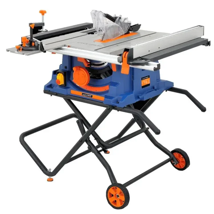 LUXTER 255mm 2000W Folding Table Saw For Wood Working Cutting Wood/Aluminum/PVC Plastic