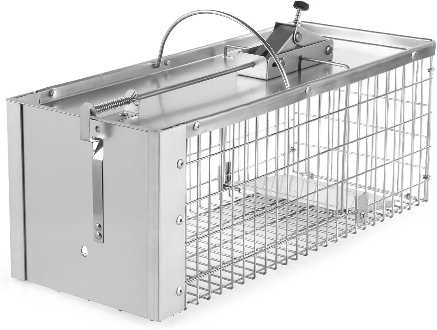 

Heavy Duty Humane Live Animal Cage Trap for Squirrels, Chipmunks, Rabbits & Small Rodents - Safe Catch & Release